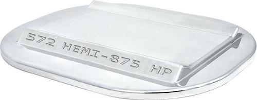 2 X 15 Oval Billet Air Cleaner Lid With Engraved 572 Hemi 875 HP Logo And Polished Finish