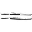 1960-76 Anco Windshield Wiper Blade Set; Long Frame; Red Button Refill; 1/4" Bayonet; Stainless; 15"