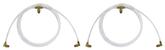1960-72 GM, Chrysler, Ford; Convertible Top Hydraulic Hose Set; with Power Top; White Hose; O.L.114"; Center to End 57-1/4"