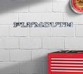 Photorealistic Metal Sign; Plymouth Logo; Measures 23" X 2" 