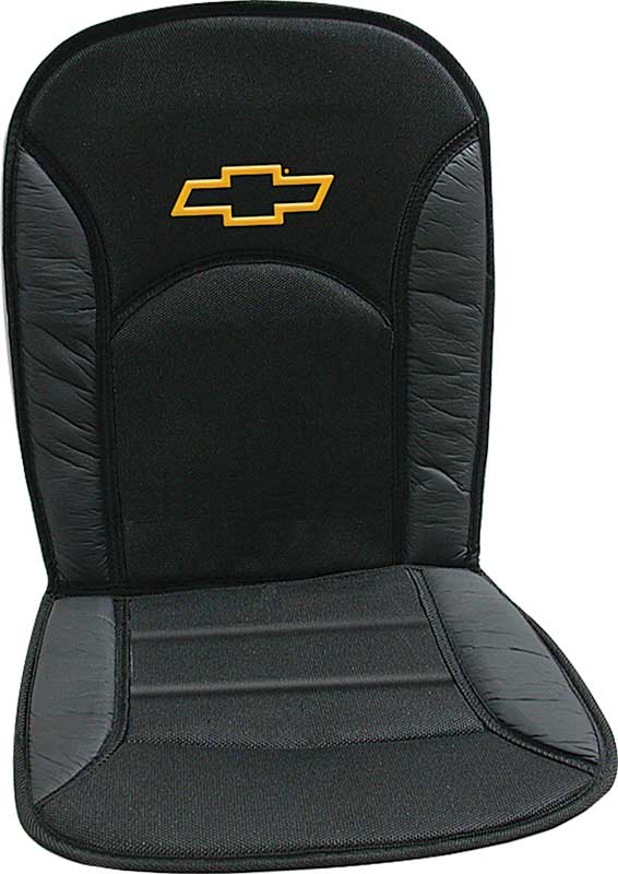 1930-2008 All Makes All Models Parts, 14784, Universal Padded Seat  Cushions Black With Gold Bow Tie