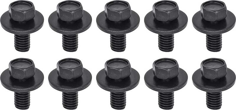 Hex Head Bolt Set; 3/8"-16 x 1"; For Hood Hinge; Stainless Steel; Black Oxide Coated
