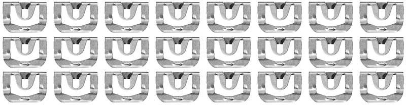 1968-1972 Chevrolet Front Or Rear Windshield Molding Clip Kit