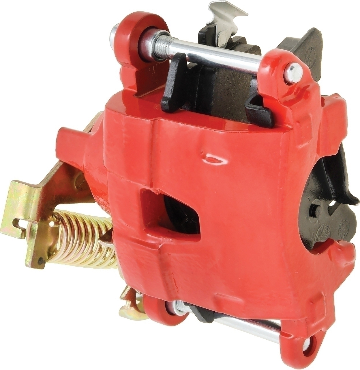 1979-85 GM; Rear Caliper; Metric Style; With Emergency Brake; Loaded With D154 Brake Pads; RH Side Red Finish