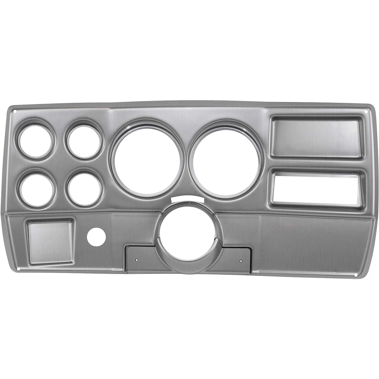 1984-87 Chevrolet, GMC C/K Series Truck; 6-Gauge Dash Panel; (2) 5" (4) 2-1/16"; w/o A/C Vents; Brushed Aluminum