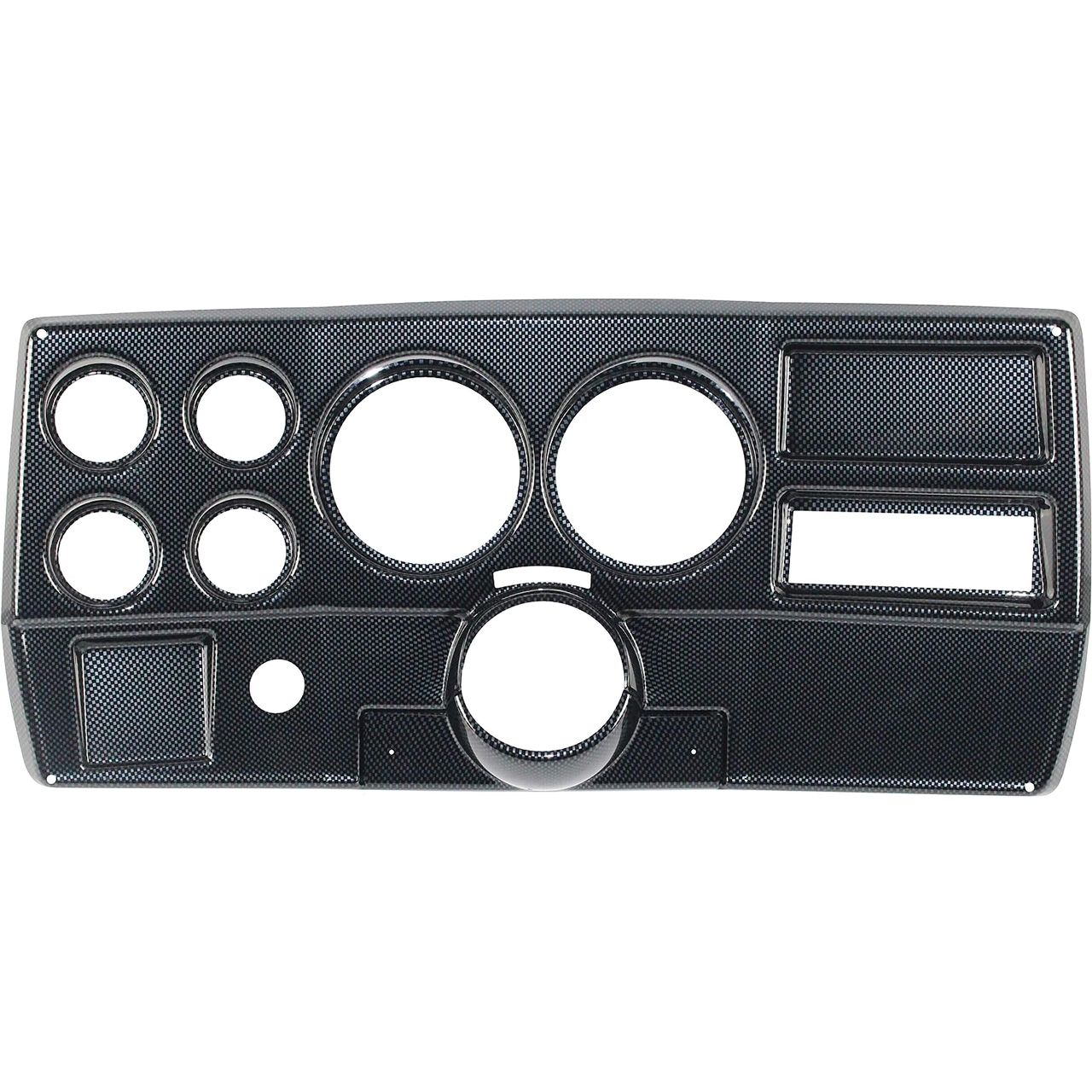 1984-87 Chevrolet, GMC C/K Series Truck; 6-Gauge Dash Panel; (2) 5" (4) 2-1/16"; w/o A/C Vents; Carbon Fiber