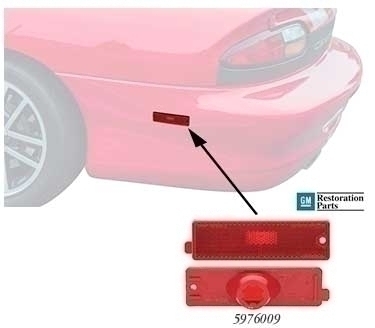 1993-2002 Camaro; Rear Side Marker Lamp; LH Drivers Side; GM Licensed