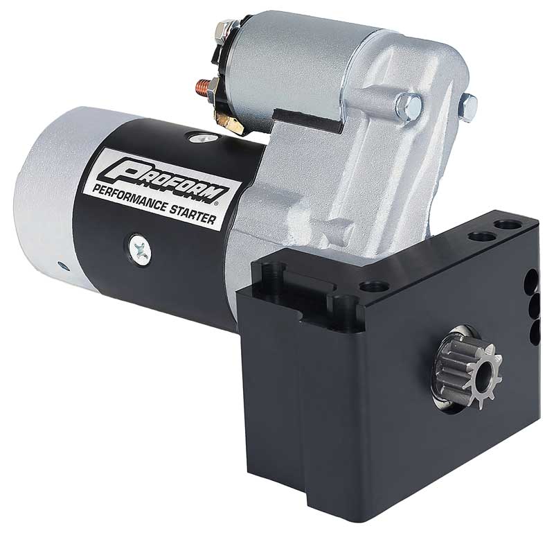 1955-2018 All Makes All Models Parts 66267-BCHW High Torque Starter.  Chevy V6, S/B  B/B V8. Heavy Duty 12V 2.2 Motor, 15:1 Comp., Staggered  Mount, Black Matte Mounting Plate Classic Industries