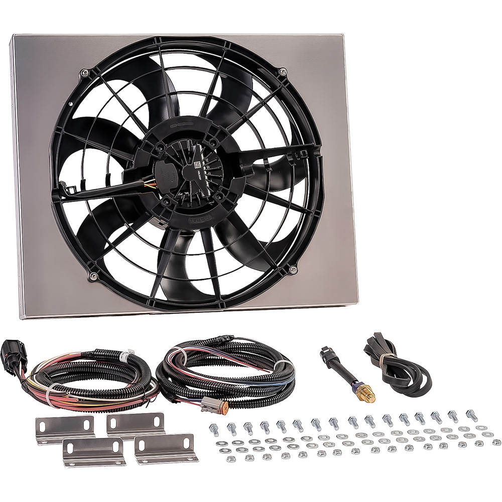 17 inch, 2,800 CFM Derale Electric Fan Brushless Powerpacks | Derale Cooling Products 67923-185