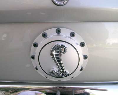 1964-73 Mustang; Twist-Off Gas Cap; With Cobra Snake Emblem; Billet Aluminum