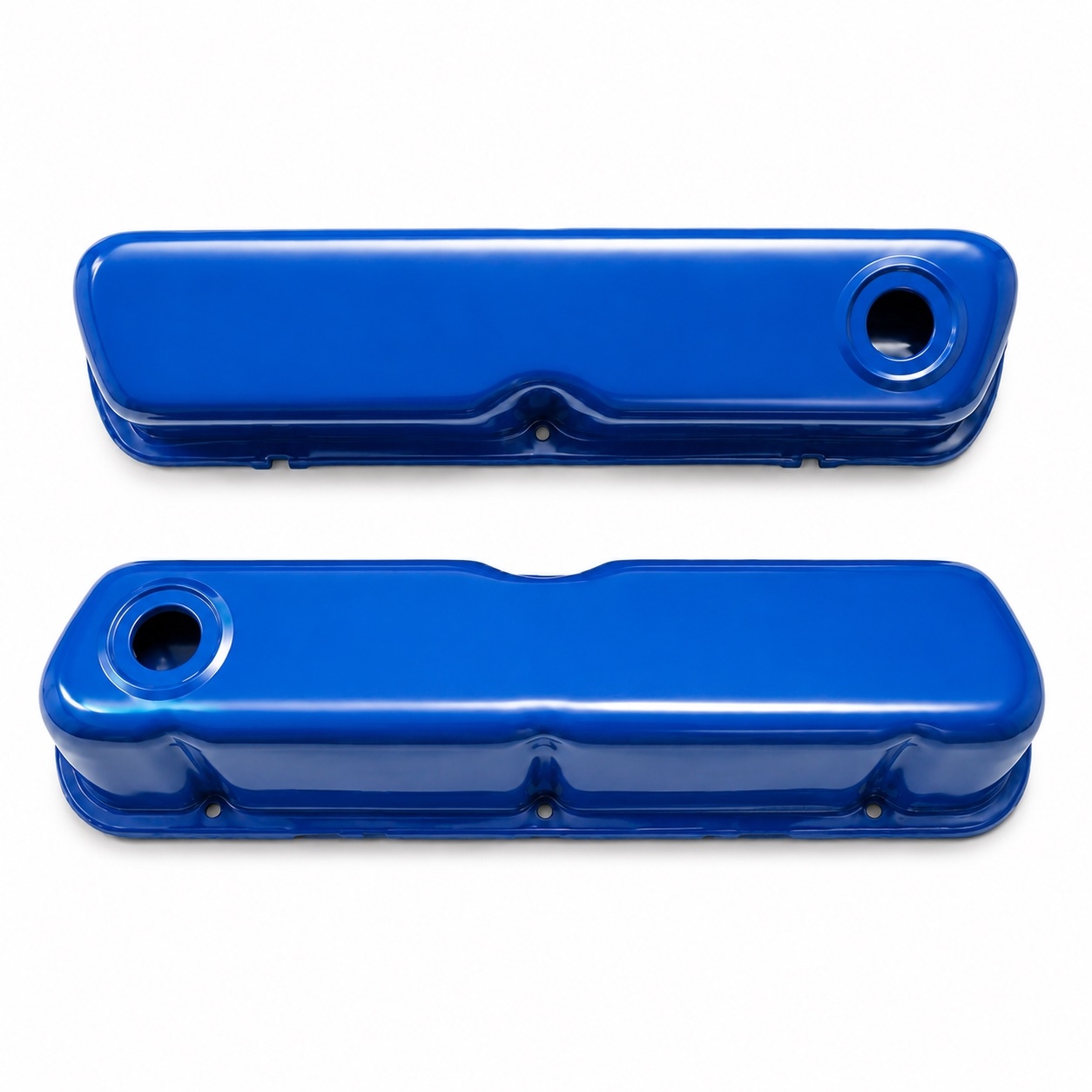 1962-85 Ford Small Block Tall Steel Valve Covers; Blue; 260, 289, 302, 351W