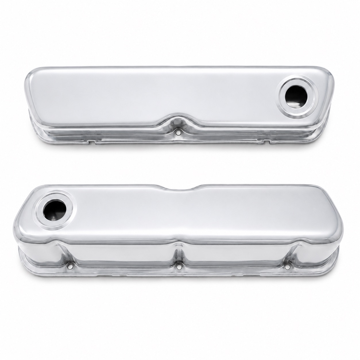 1962-85 Ford Small Block Tall Steel Valve Covers; RAW; 260, 289, 302, 351W