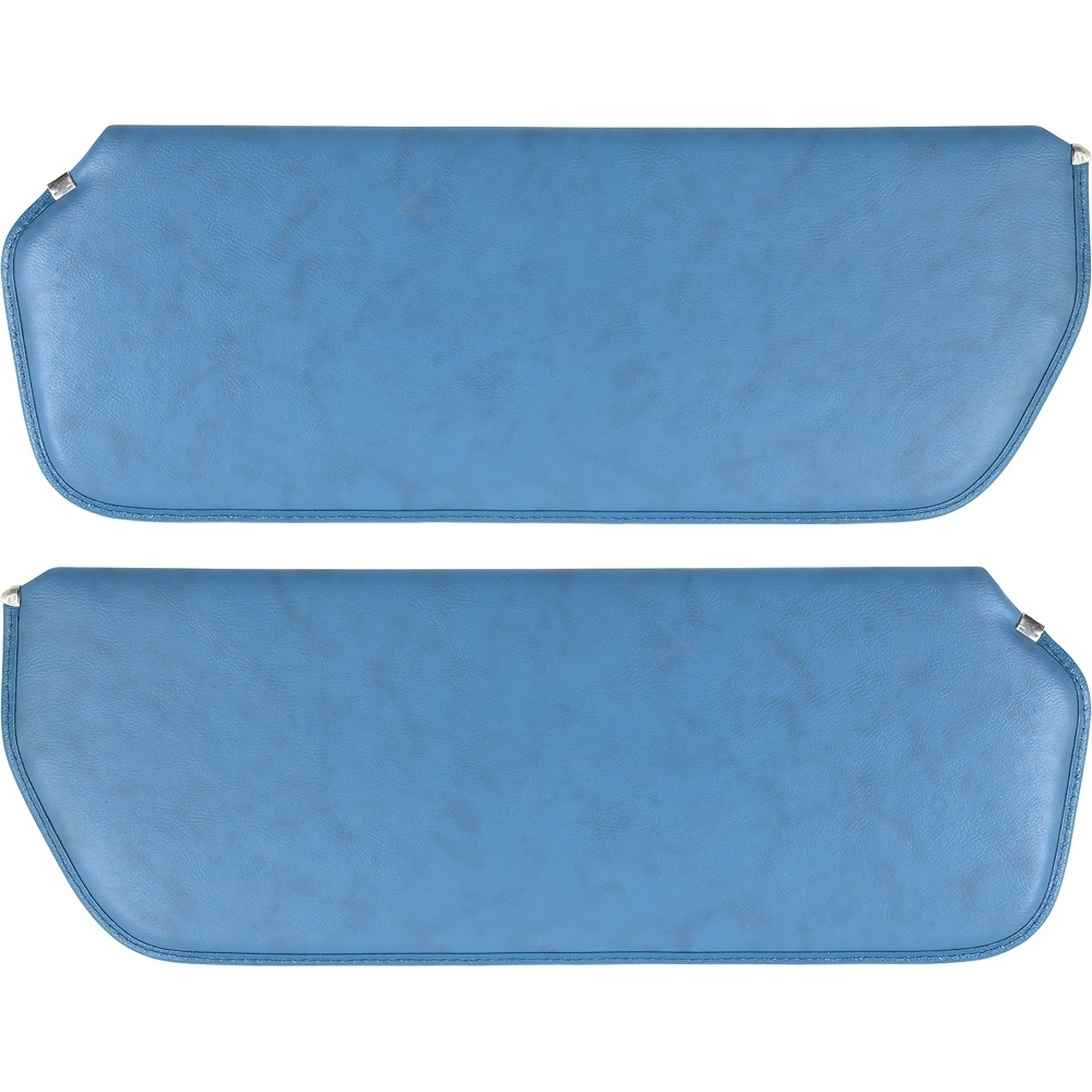 1973-87 Chevy, GMC Pickup, Blazer, Jimmy, Suburban; Padded Vinyl Sunvisors; Medium Blue; Pair; Made in the USA!