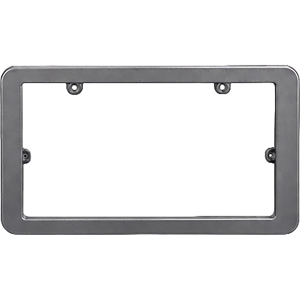 Zagato ABS License Plate Frame; Medium Spiral Gray