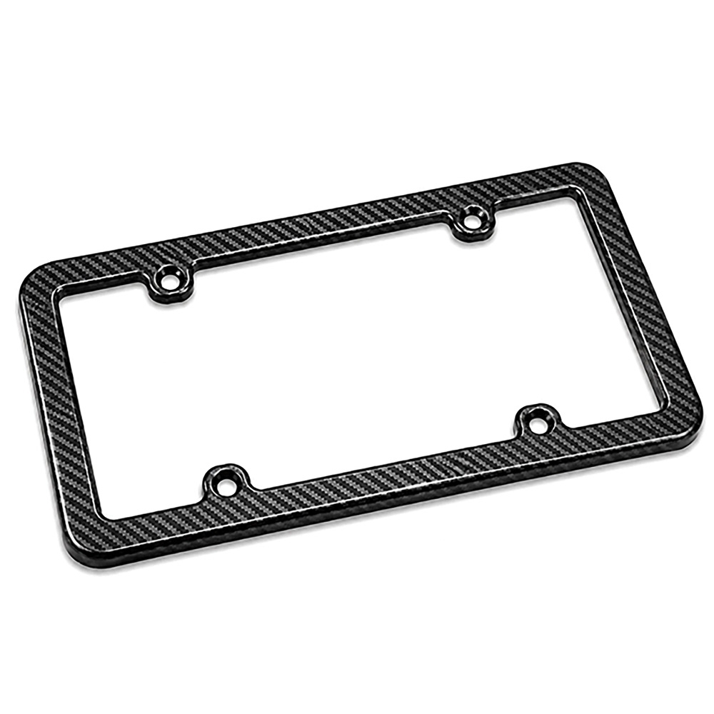 Zagato ABS License Plate Frame; Hydro Dipped Carbon Fiber Finish