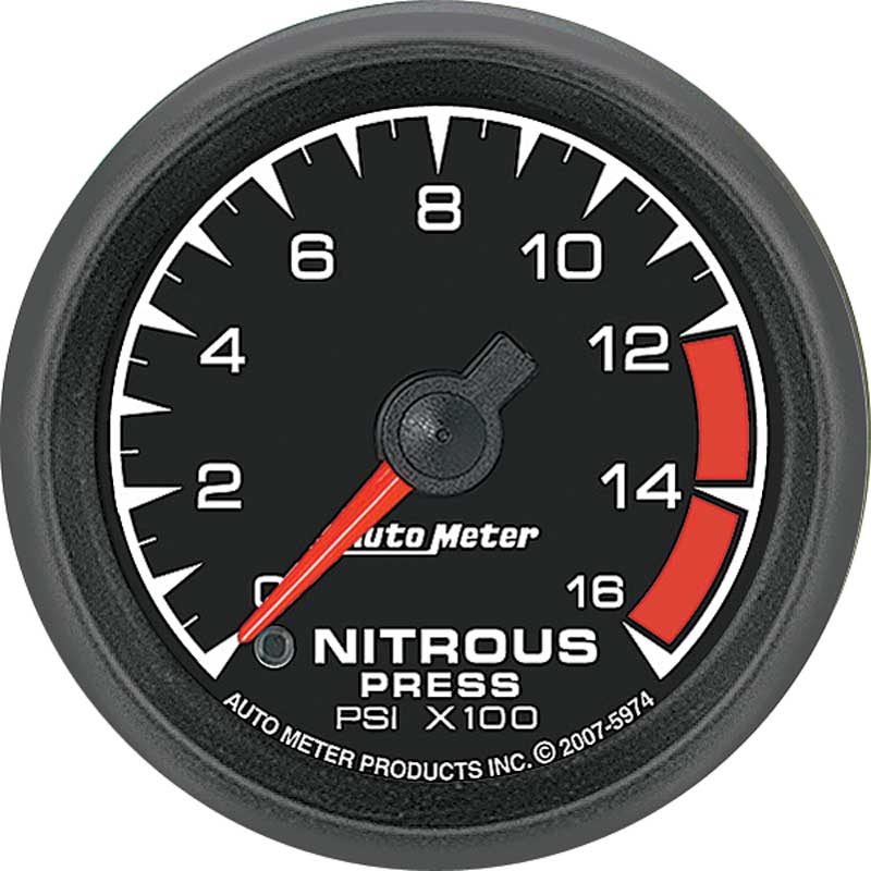 Autometer Phantom Series 2-1/16'' Nitrous Pressure 0-1600 PSI Gauge (5774) main image 1