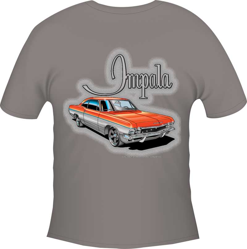 1968 Chevrolet Impala Parts | BT1204XXXXL | Impala T-shirt - Gray ...