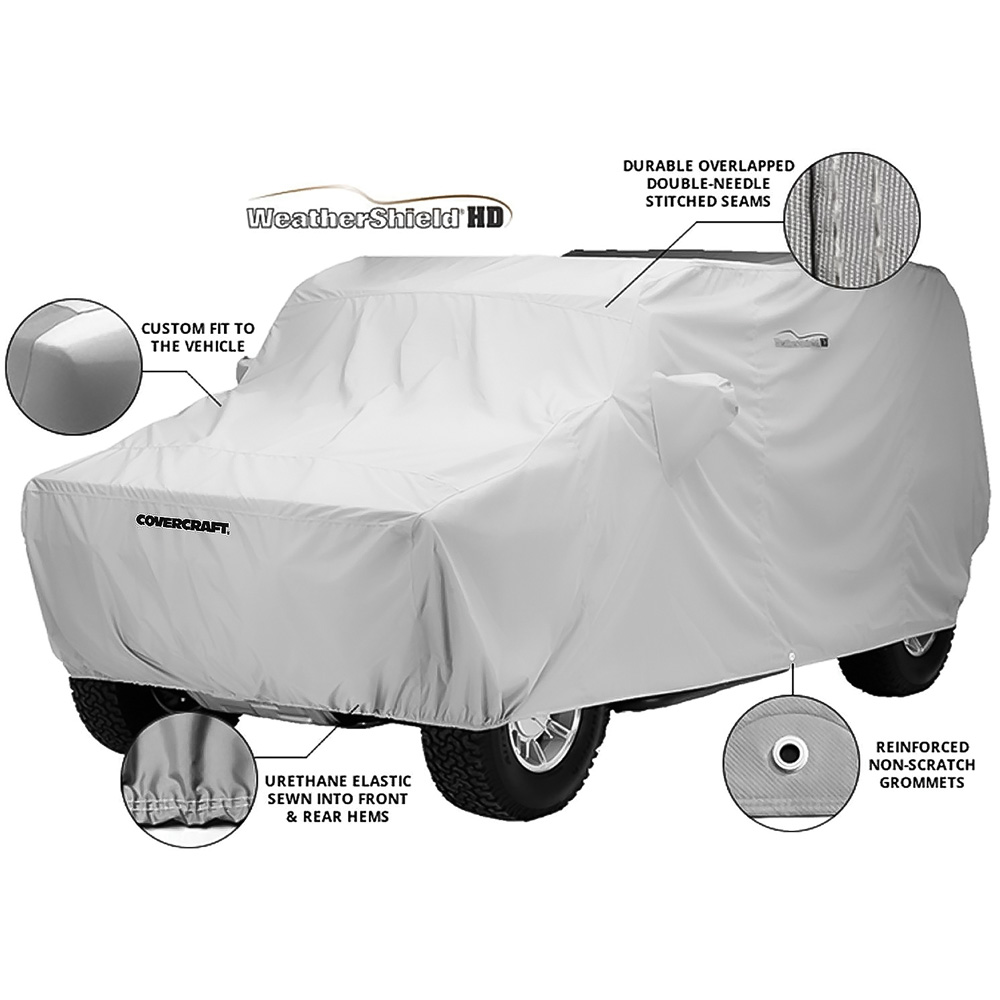 All Makes All Models Parts C5000HG 1980-83 Ford F-Series; Short Bed  Truck; Custom WeatherShield HD Car Cover; w/o Mirror Pockets; Gray  Classic Industries