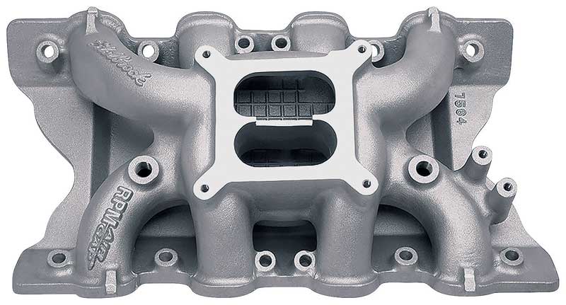 1970-1974 All Makes All Models Parts EDL7564 Edelbrock RPM Air Gap 351C  1500-6500 RPM Intake Manifold with Satin Finish Classic Industries