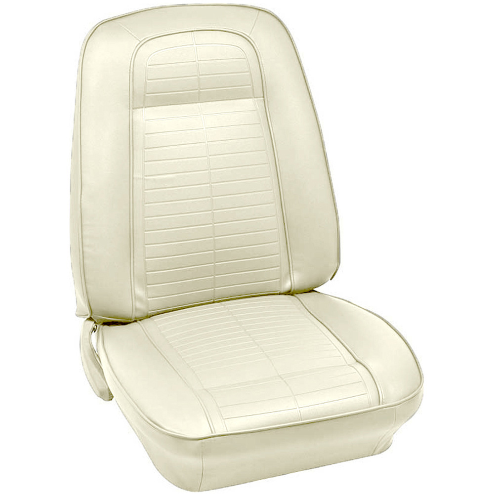 1967 / 1969 Firebird Standard, 1967 Deluxe; Complete Front/Rear Upholstery  Set; Buckets w/ Fixed Rear Seat; Parchment