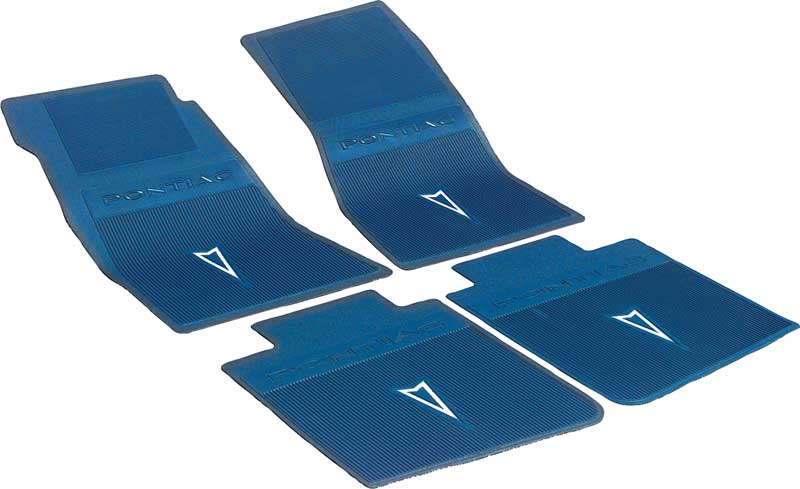 1967 1969 All Makes Models Parts F30108 69 Pontiac Oe Style Rubber Floor Mat Set Blue Of 4 Mats Gm Licensed Classic Industries