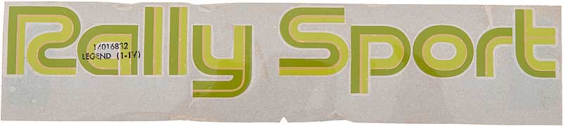 1980 All Makes All Models Parts | G7806 | 80 Rally Sport Ff Decal ...