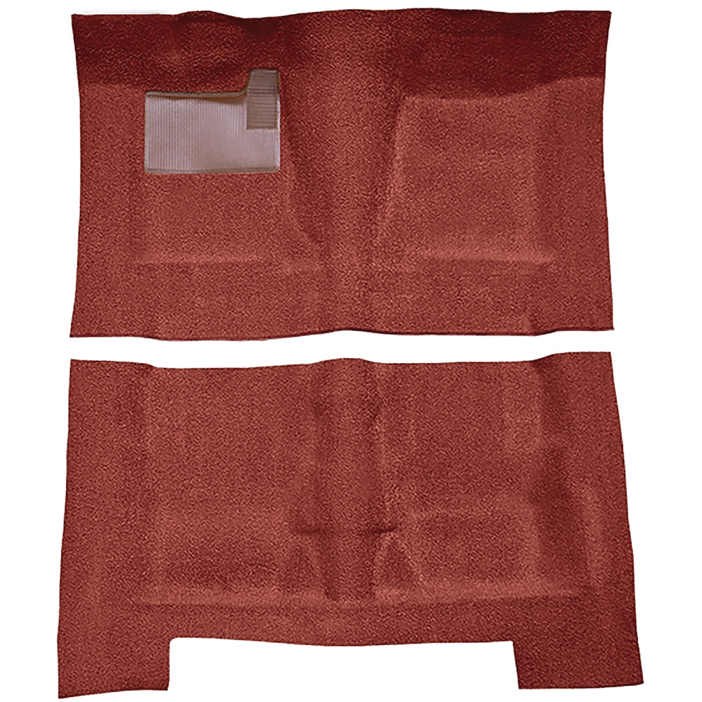 1968-72 Skylark, Chevelle, Cutlass; 2 or 4-Door; Automatic; Complete Molded Carpet Set; Loop; Red