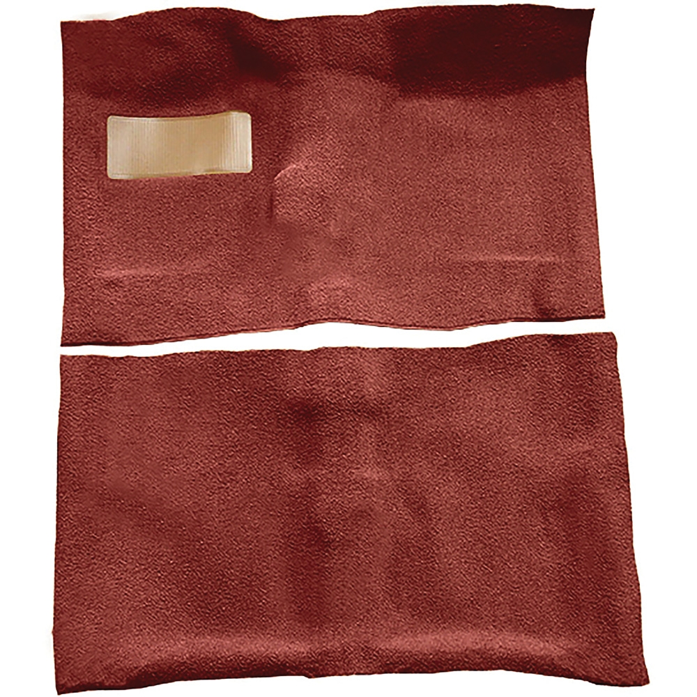 1964-67 Chevrolet El Camino; 4-Speed; Complete Molded Carpet Set; Loop; Mass-Backing; Red