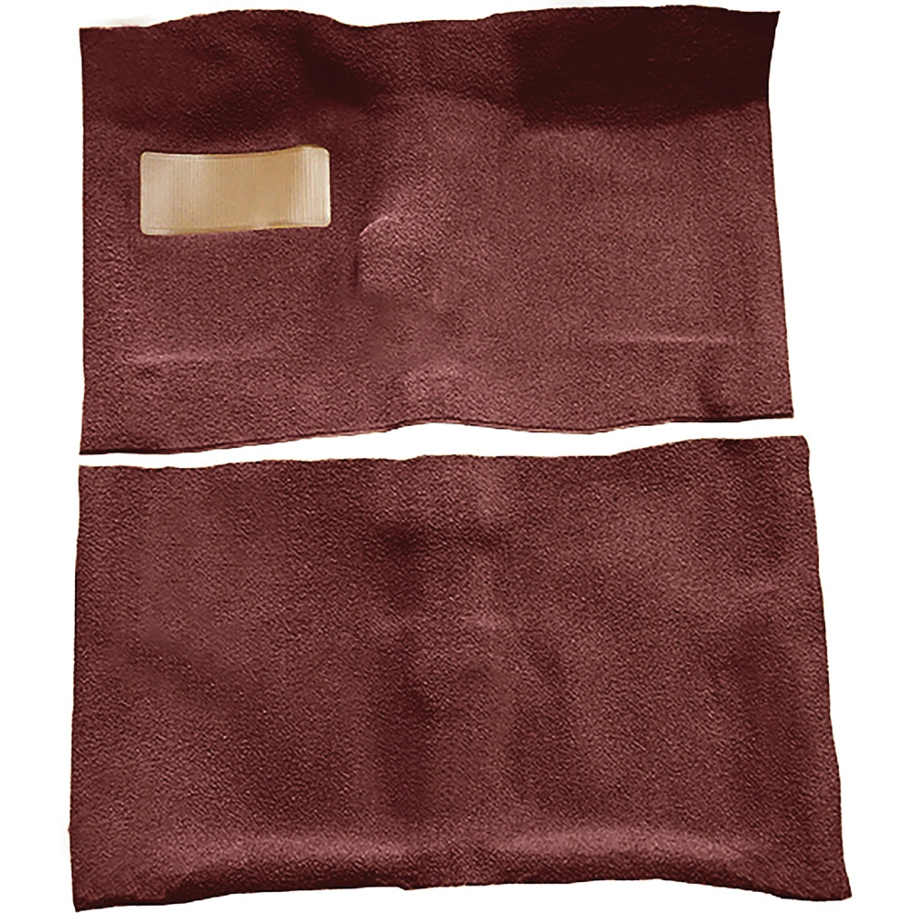 1964-67 Chevrolet El Camino; 4-Speed; Complete Molded Carpet Set; Loop; Mass-Backing; Maroon