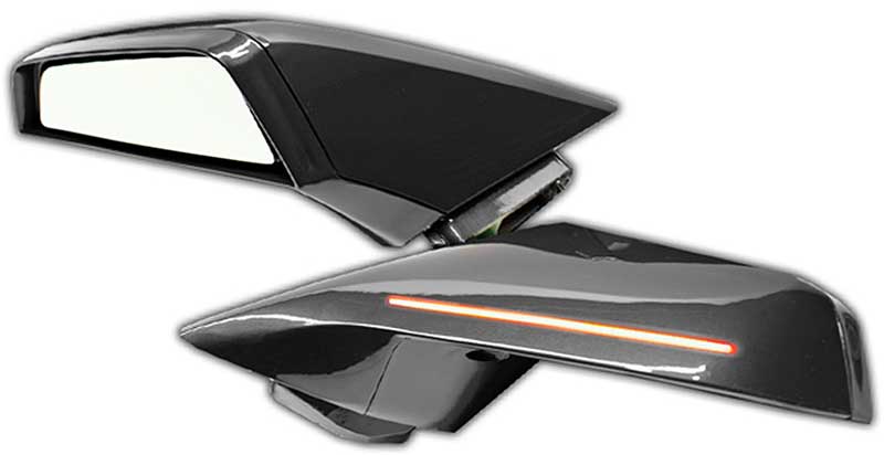 2010-15 Camaro Silver Ice Metallic (Paint Code GAN) Ghosted LED Dual  Intensity Concept Side Mirrors