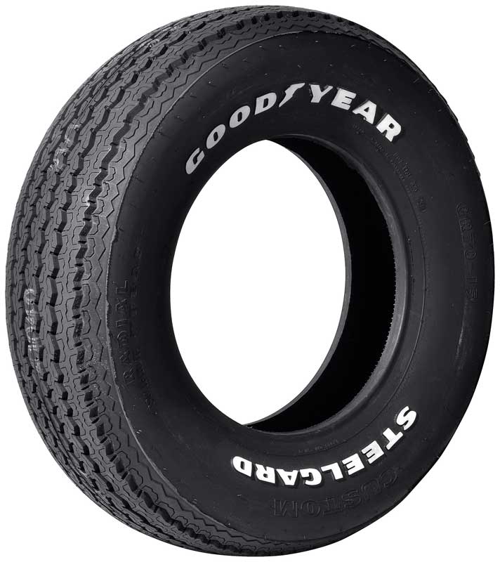 1973-1978 All Makes All Models Parts | GYG70151 | Goodyear GR70 X 15 -  Steelgard - Raised White Letters | Classic Industries