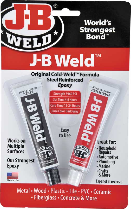 J B Weld Original Cold-Weld Formula Steel Reinforced Epoxy - 2 tubes, 1 oz each