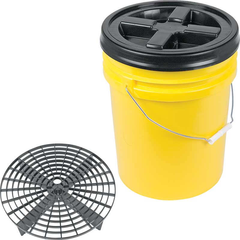 All Makes All Models Parts, K89741, OER® Authorized Grit Guard Basic  Wash System 5 Gallon Yellow Pail with Black Lid