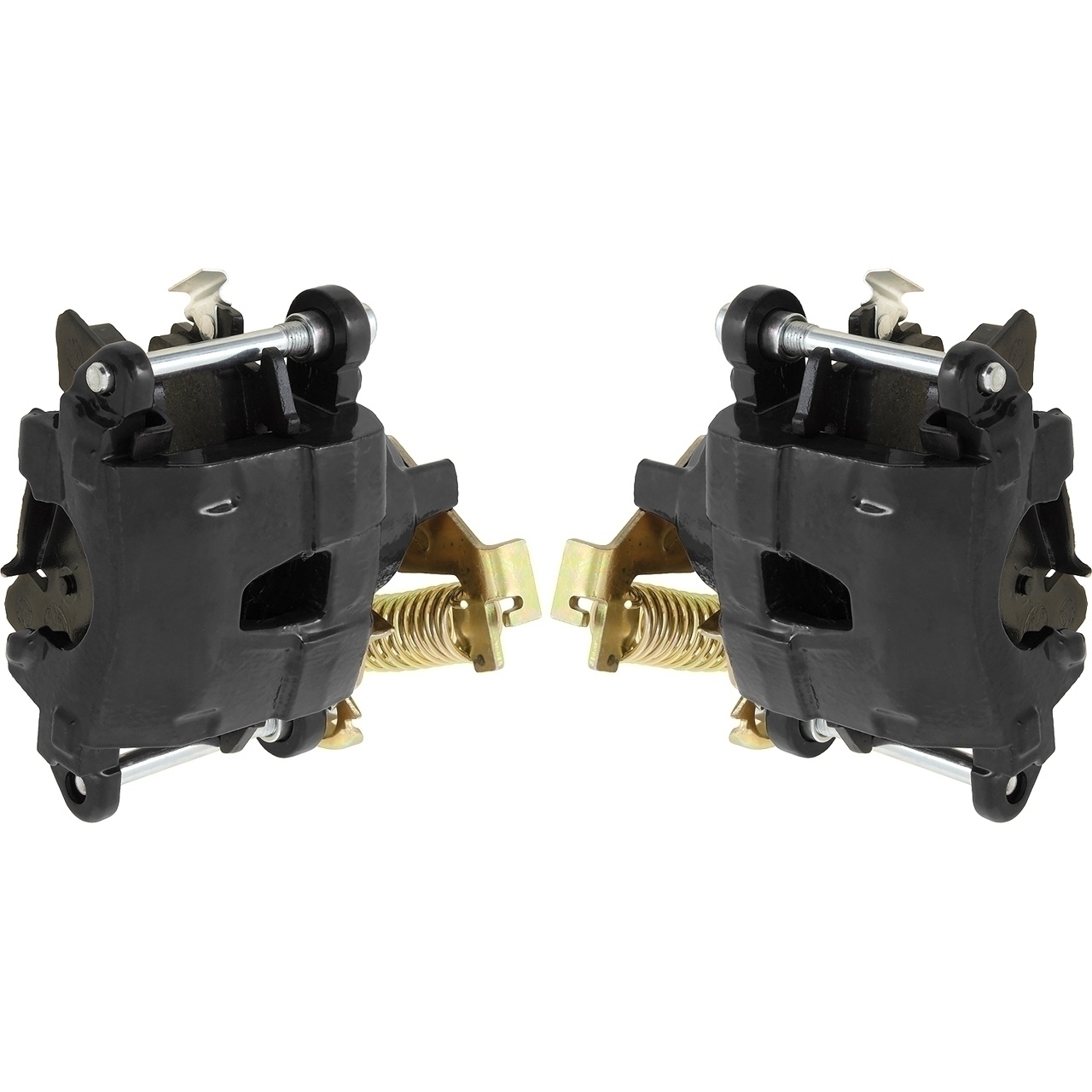 1979-85 GM; Rear Caliper Set; Metric Style; With Emergency Brake; Loaded With D154 Brake Pads; (1) LH and (1) RH Caliper; Black Finish