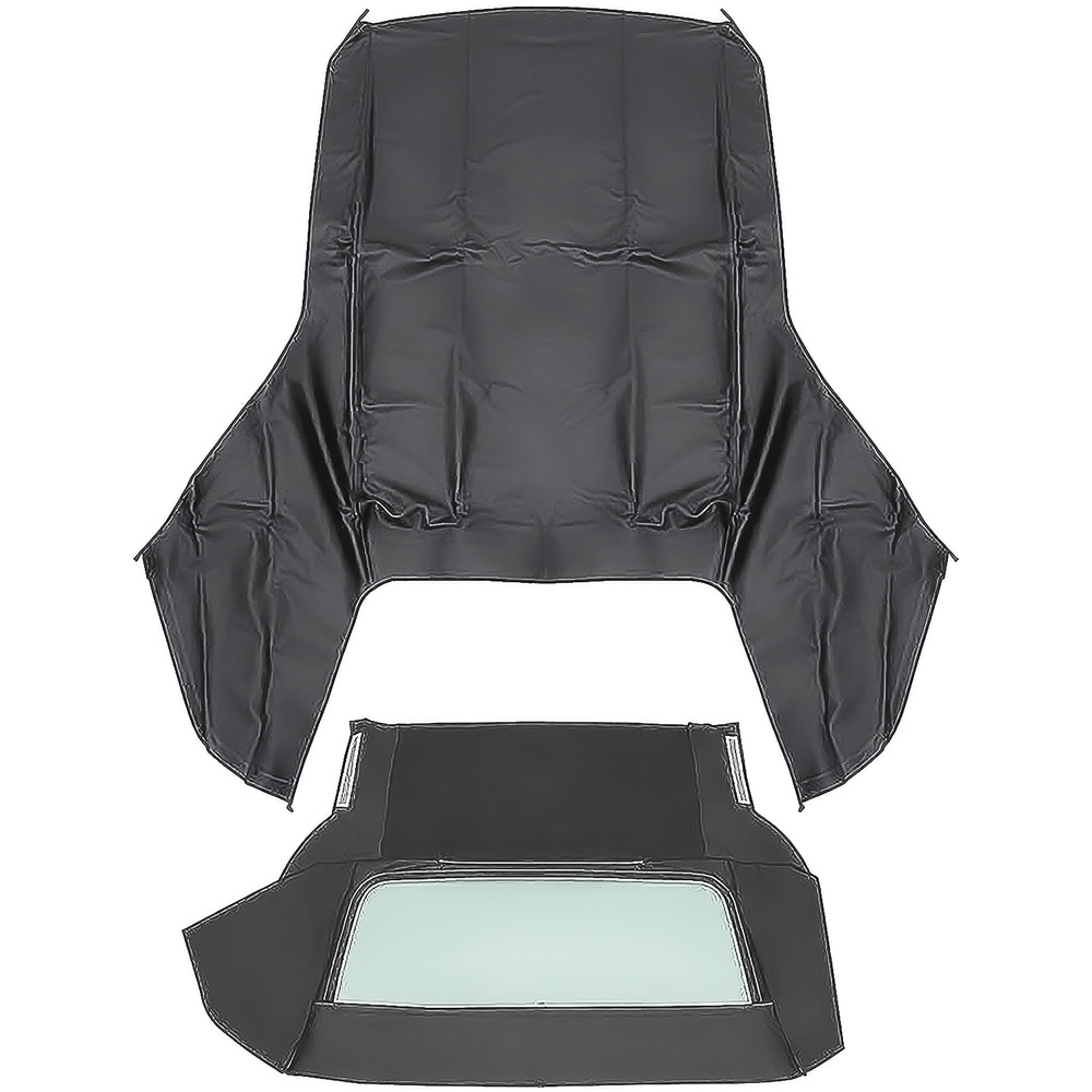 1967-70 GM B-Body; Convertible Top Kit; With Glass Window; Pinpoint Vinyl; Black