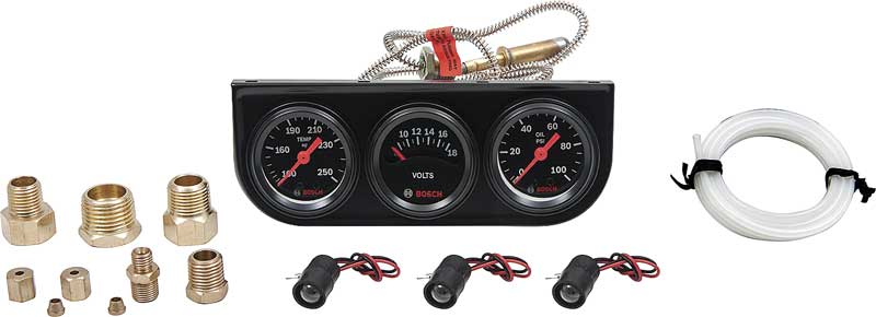 1978-1987 All Makes All Models Parts | 1-1/2" Mini-Triple Gauge Set with Face Gauges and Black Panel | Classic Industries
