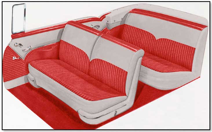 1955-56 Chevy 2-Door Front Seat Foam Cushion Set