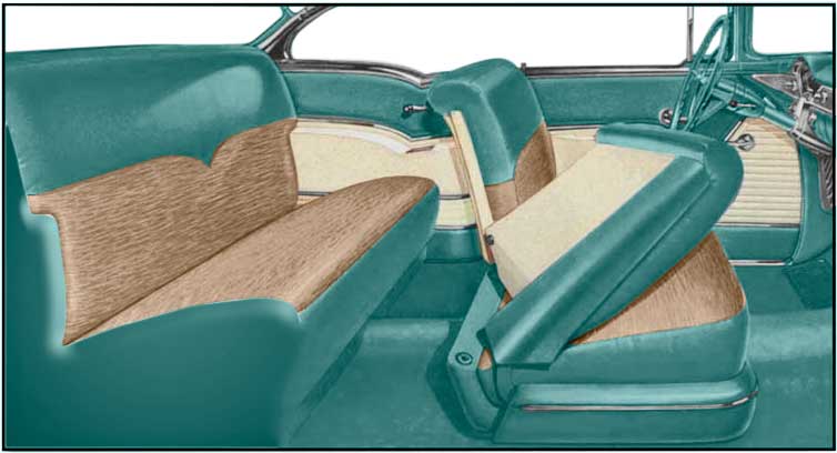 1955-57 Chevy 2-Door Hardtop Rear Seat Foam Cushion Set