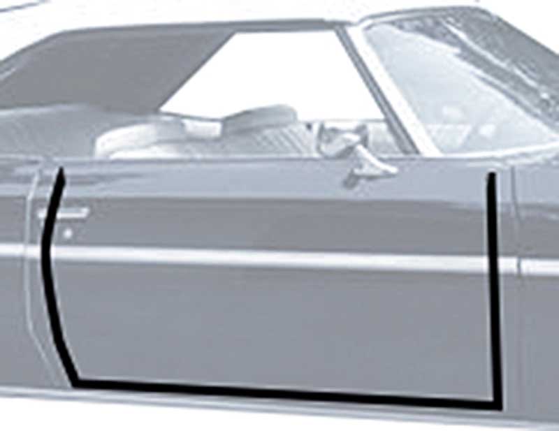 71-76 カプリス  インパラ Impala , Caprice 2 door ウェザーストリップ 1971-1976 All Makes All Models Parts | W2357A | 1971-76 Impala