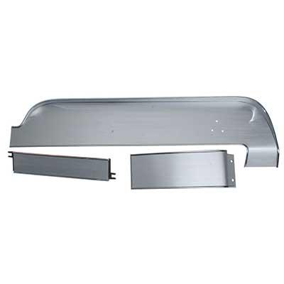 1967 Ford Mustang; Deluxe; Without AC; Dash Panel Trim Set; Brushed Aluminum; 3 Pieces