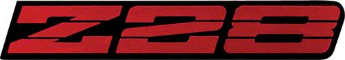 1991-92 Camaro Z28; Rocker Panel Emblem; Bright Red; GM Licensed