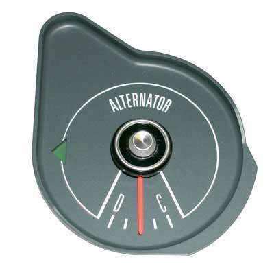1969-70 Ford Mustang; Alternator Gauge; Without Tachometer; Steel Grey Face