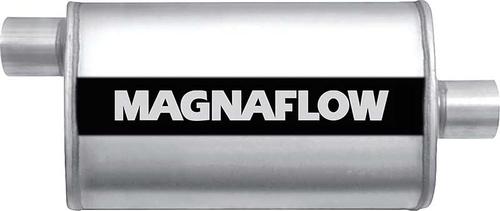 Magnaflow 4 X 9 Oval 14 Stainless Steel Muffler With 2-1/4 Center Inlet / 2-1/4 Offset Outlet