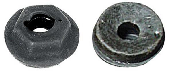 1930-2007 GM; Thread Cutting Pal Nut with Sealer; 3/16 Stud Size; Hex Washer Head; Zinc Plated