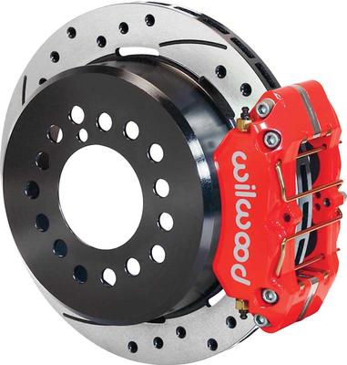 Wilwood Dynapro 11 Rear Disc Brake Set With Park Brake & Red Calipers - 9 Big Ford New Style