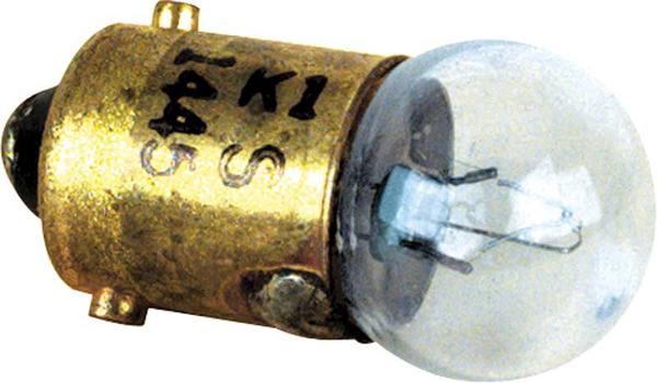 1445 Intrument Panel Light Bulb; Mini Bayonet; Clear; Type: G-3 1/2; Brightness: 000.7 CP