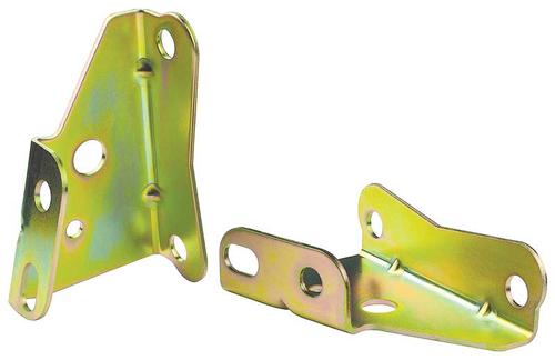 1964-72 Chevelle, 1967-69 Camaro, 1968-74 Nova; Power Brake Booster Brackets; For Boosters With 3-3/8 Square Bolt Pattern; Gold Zinc Plated