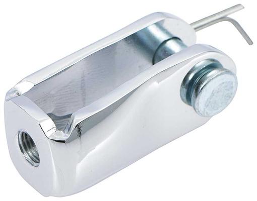 Universal Brake Pedal Clevis; Chrome Plated; 3/8-24