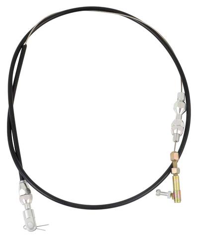 Throttle Cable 36'' Cut-To-Fit; Stainless Steel; Black