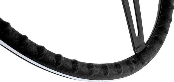 1969-72 Camaro, Chevelle, Impala, Nova, Truck; 69-77 Buick; Comfort Grip Steering Wheel; 3-Spoke; with Black Spokes; Black Grip